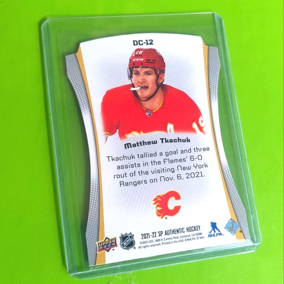 Matthew Tkachuk SP Authentic Die-Cut # DC-12 NHL Team Calgary Flames - Picture 2 of 2